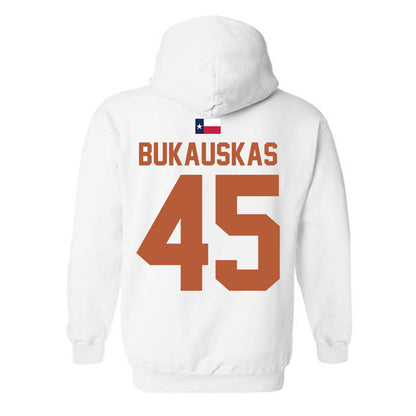 Texas - NCAA Football : Mikey Bukauskas - Hook 'Em Hooded Sweatshirt-1