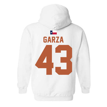 Texas - NCAA Football : Eric Garza - Hook 'Em Hooded Sweatshirt-1