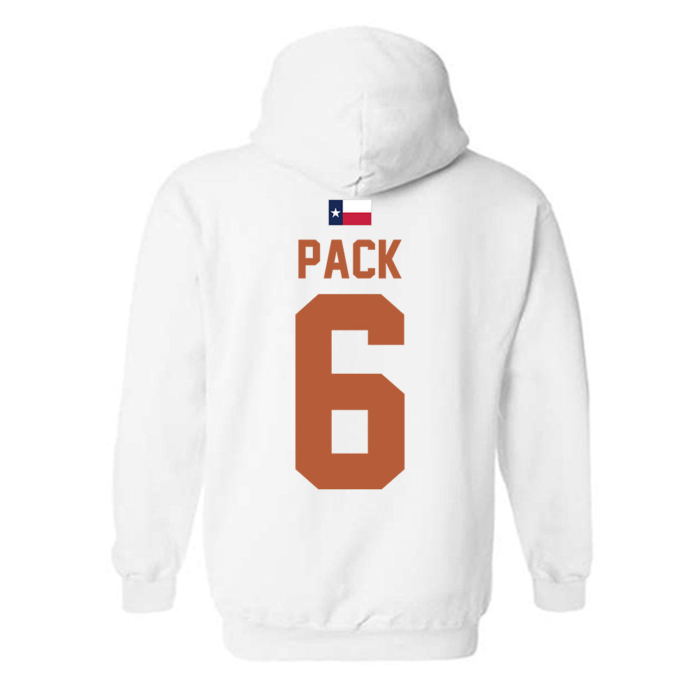 Texas - NCAA Baseball : Anthony Pack - Hook 'Em Hooded Sweatshirt-1