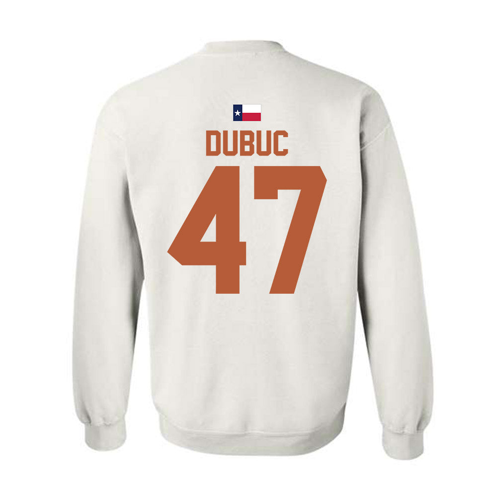 Texas - NCAA Football : Trey Dubuc - Hook 'Em Crewneck Sweatshirt-1