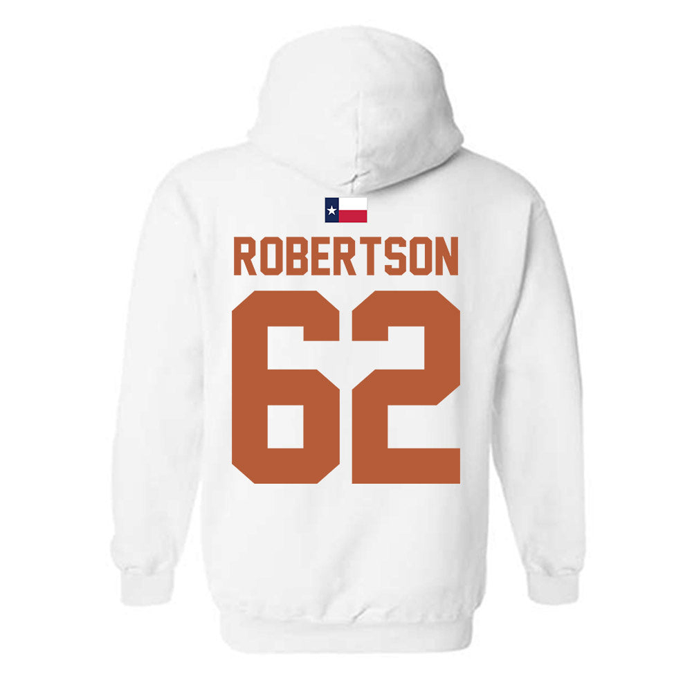 Texas - NCAA Football : Connor Robertson - Hook 'Em Hooded Sweatshirt-1