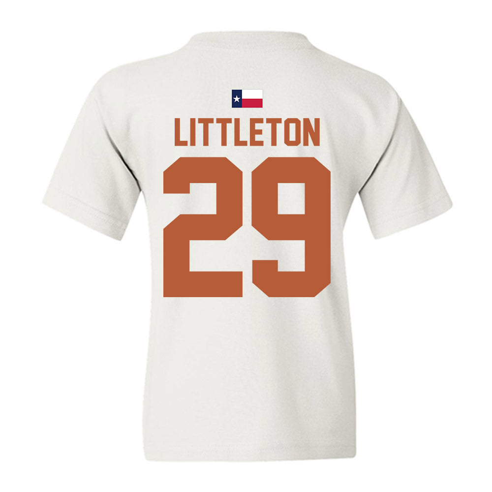 Texas - NCAA Football : Graceson Littleton - Hook 'Em Youth T-Shirt-3