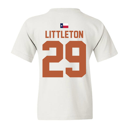 Texas - NCAA Football : Graceson Littleton - Hook 'Em Youth T-Shirt-3