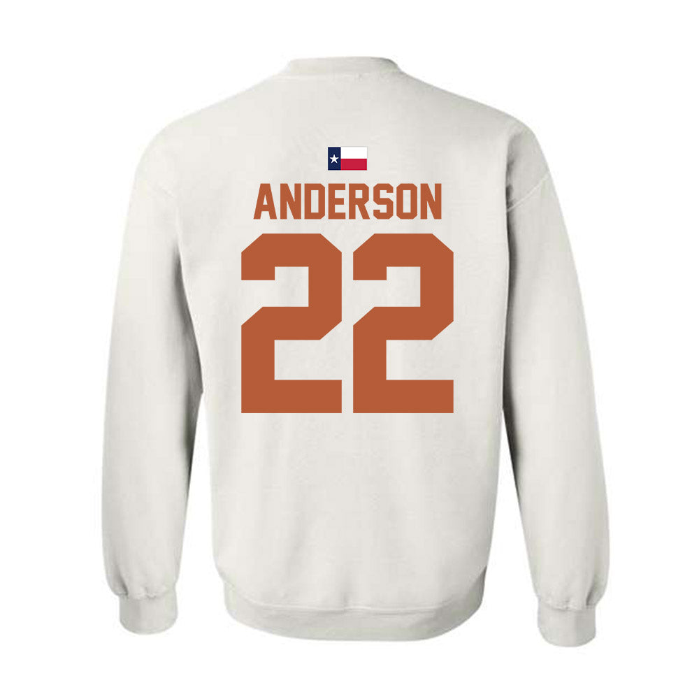 Texas - NCAA Women's Volleyball : Henley Anderson - Hook 'Em Crewneck Sweatshirt-1