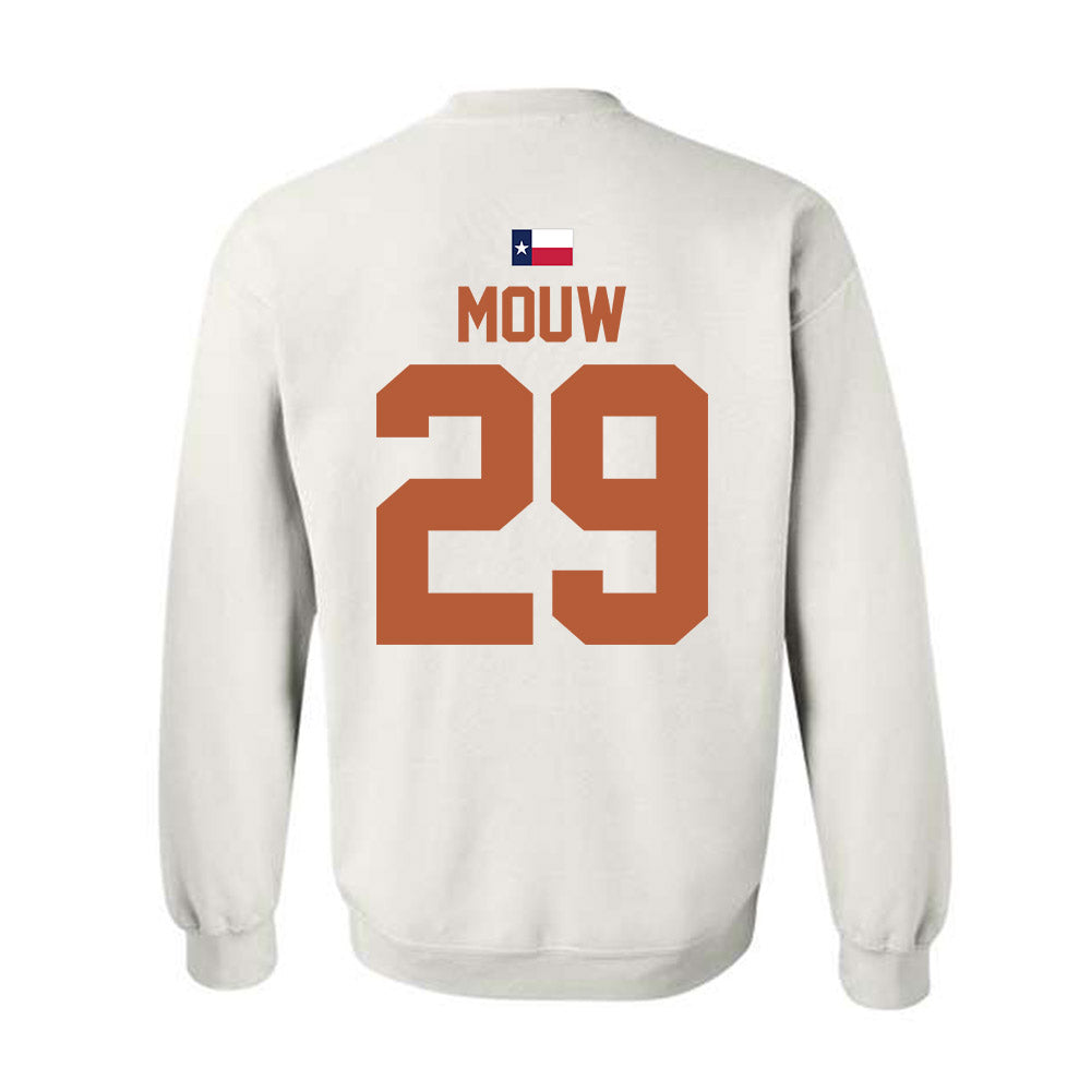 Texas - NCAA Women's Soccer : Paige Mouw - Hook 'Em Crewneck Sweatshirt-1