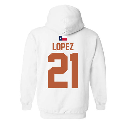 Texas - NCAA Women's Soccer : Antonette lopez - Hook 'Em Hooded Sweatshirt-1