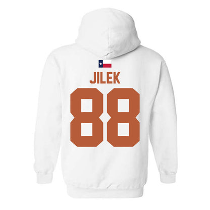 Texas - NCAA Football : Charlie Jilek - Hook 'Em Hooded Sweatshirt-1