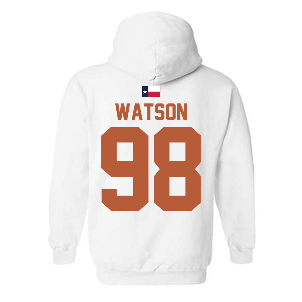 Texas - NCAA Football : Maraad Watson - Hook 'Em Hooded Sweatshirt-1