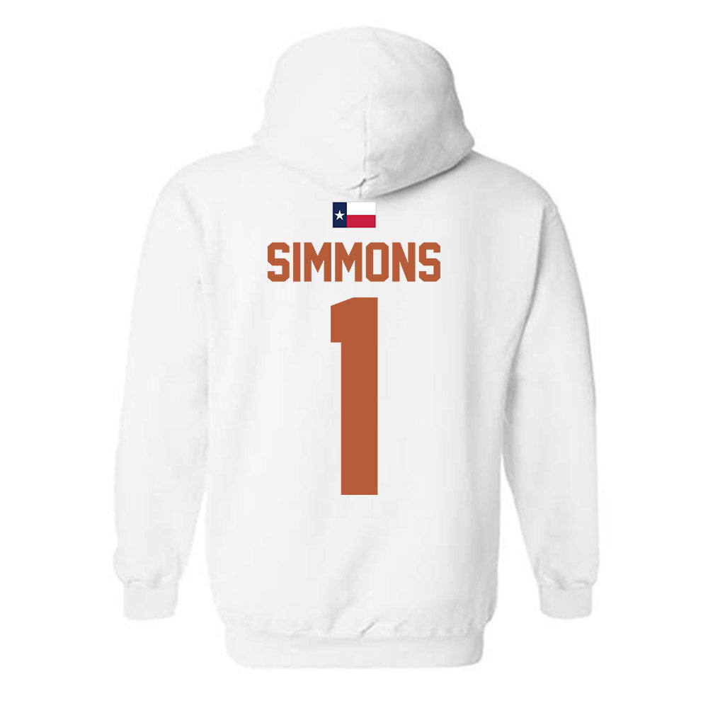 Texas - NCAA Football : Colin Simmons - Hook 'Em Hooded Sweatshirt-1