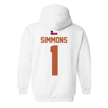 Texas - NCAA Football : Colin Simmons - Hook 'Em Hooded Sweatshirt-1