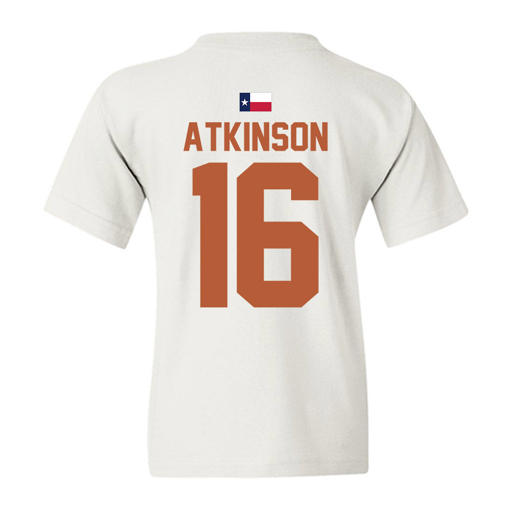 Texas - NCAA Football : Tyler Atkinson - Hook 'Em Youth T-Shirt-3