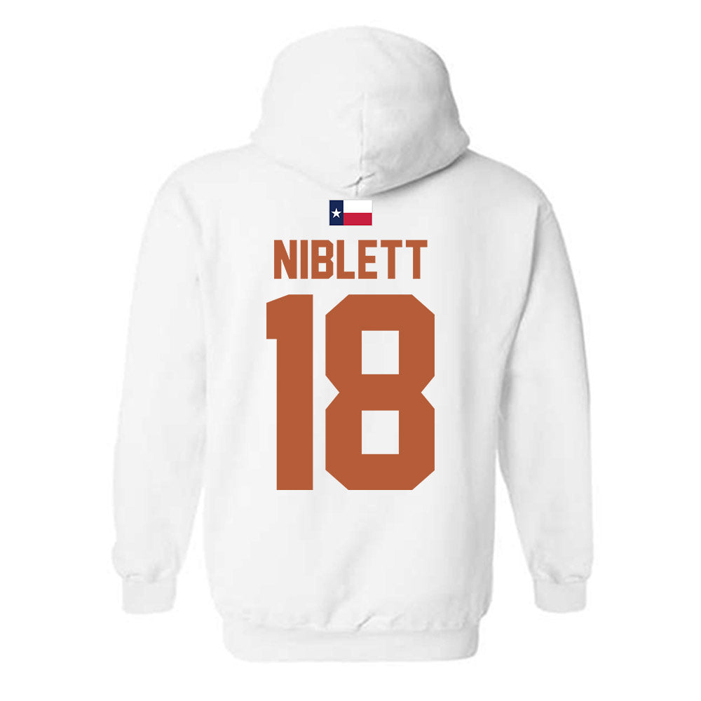 Texas - NCAA Football : Ryan Niblett - Hook 'Em Hooded Sweatshirt-1