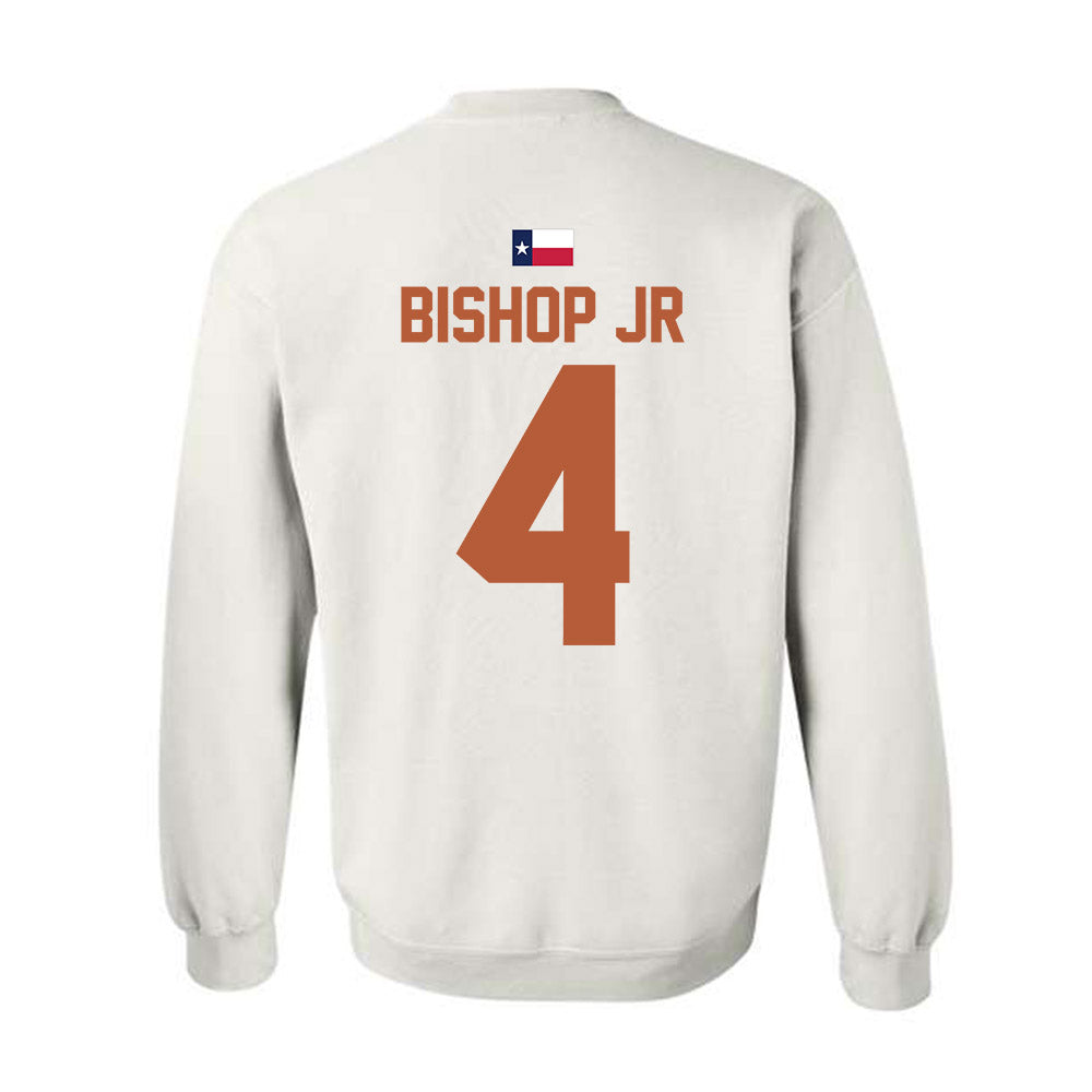 Texas - NCAA Football : Jermaine Bishop Jr - Hook 'Em Crewneck Sweatshirt-1