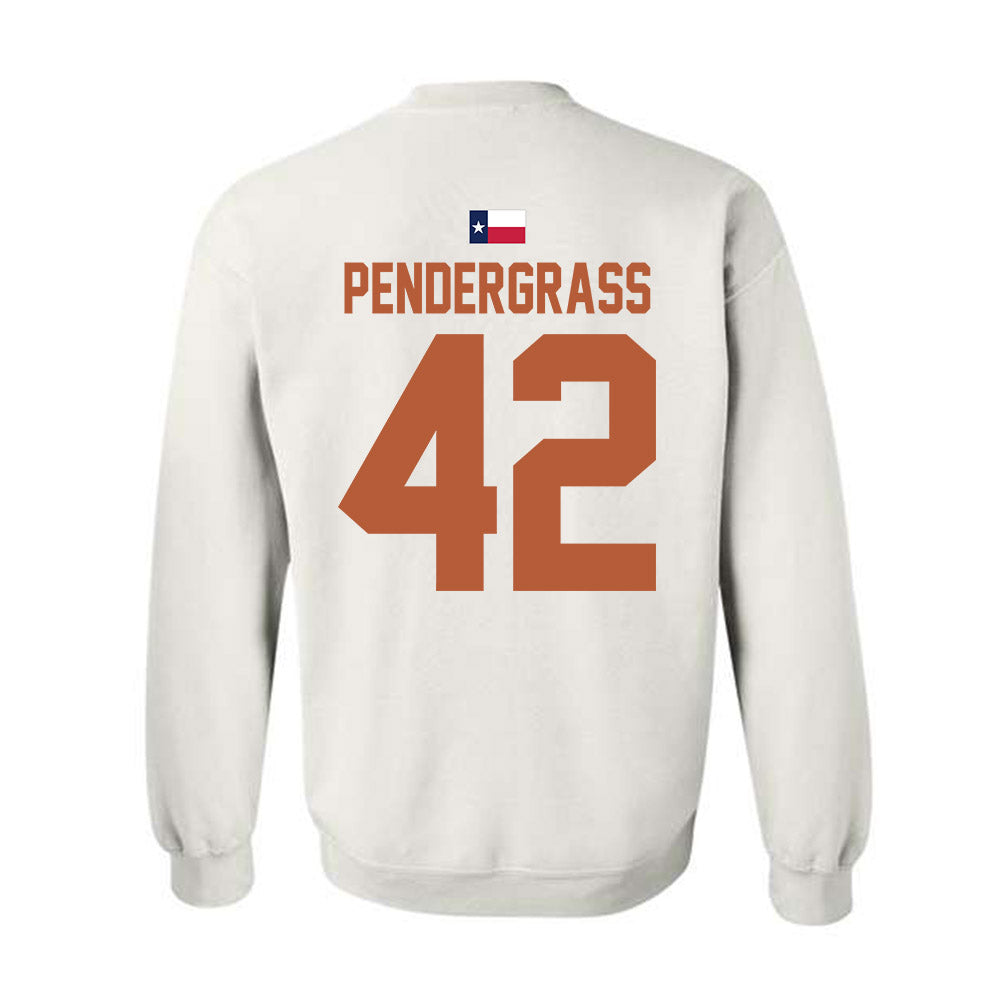 Texas - NCAA Baseball : Dariyan Pendergrass - Hook 'Em Crewneck Sweatshirt-1