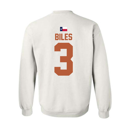 Texas - NCAA Football : Rasheem Biles - Hook 'Em Crewneck Sweatshirt-1