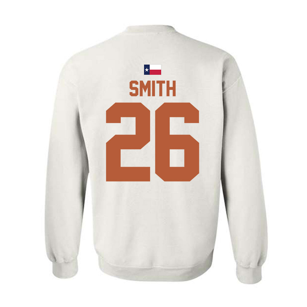 Texas - NCAA Football : TyAnthony Smith - Hook 'Em Crewneck Sweatshirt-1
