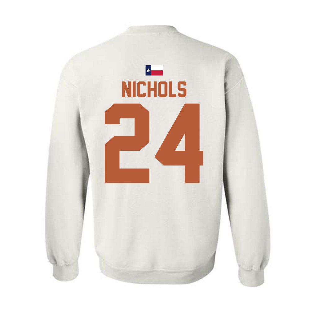 Texas - NCAA Softball : Jaycie Nichols - Hook 'Em Crewneck Sweatshirt-1