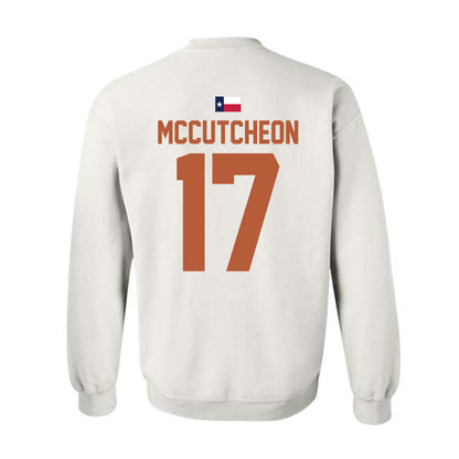 Texas - NCAA Football : Daylan McCutcheon - Hook 'Em Crewneck Sweatshirt-1