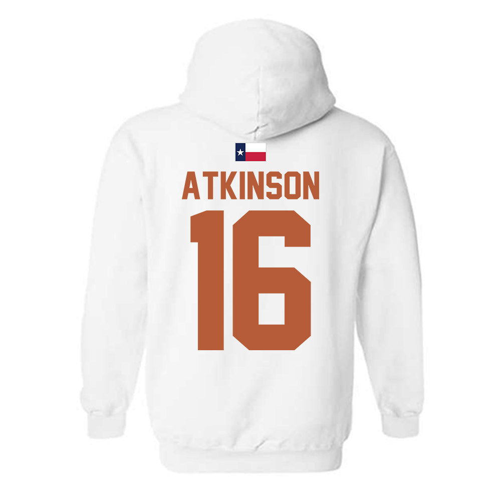 Texas - NCAA Football : Tyler Atkinson - Hook 'Em Hooded Sweatshirt-1