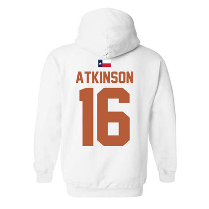 Texas - NCAA Football : Tyler Atkinson - Hook 'Em Hooded Sweatshirt-1