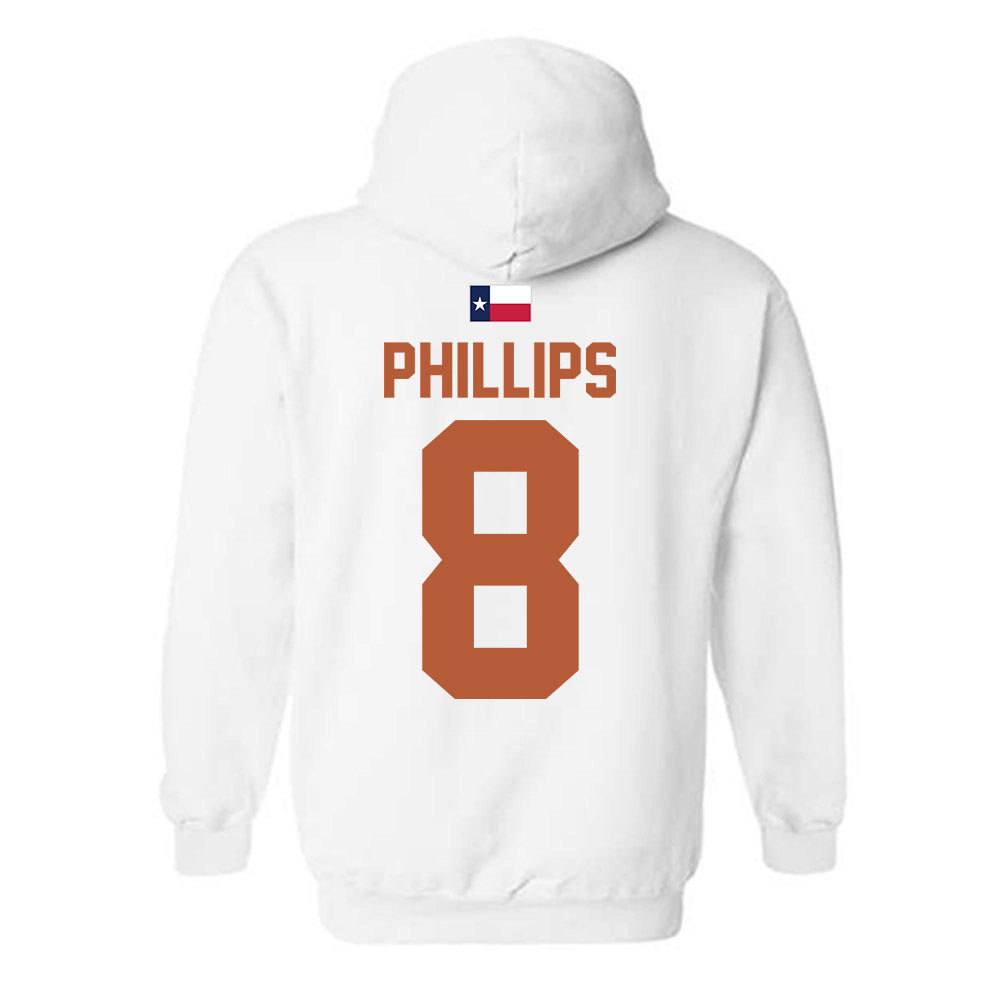 Texas - NCAA Football : Kade Phillips - Hook 'Em Hooded Sweatshirt-1