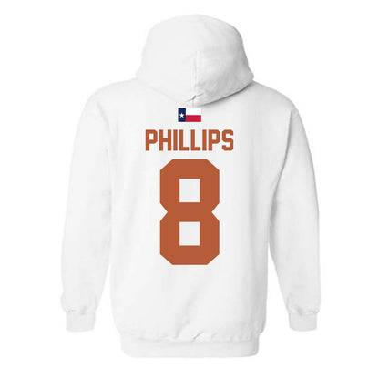 Texas - NCAA Football : Kade Phillips - Hook 'Em Hooded Sweatshirt-1