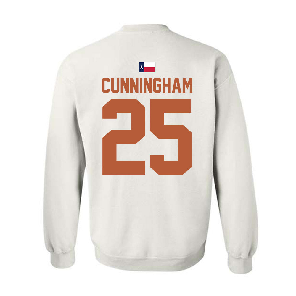Texas - NCAA Women's Basketball : Breya Cunningham - Hook 'Em Crewneck Sweatshirt-1