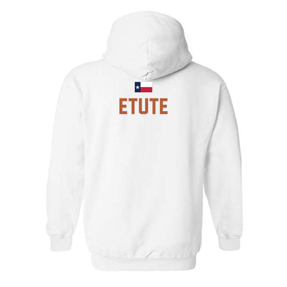 Texas - NCAA Women's Basketball : Isi Etute - Hook 'Em Hooded Sweatshirt-1