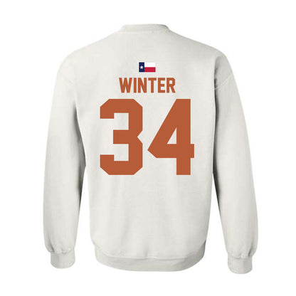 Texas - NCAA Baseball : Michael Winter - Hook 'Em Crewneck Sweatshirt-1
