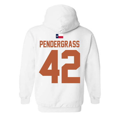 Texas - NCAA Baseball : Dariyan Pendergrass - Hook 'Em Hooded Sweatshirt-1