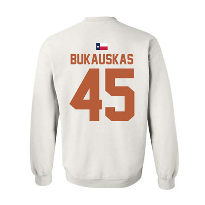 Texas - NCAA Football : Mikey Bukauskas - Hook 'Em Crewneck Sweatshirt-1