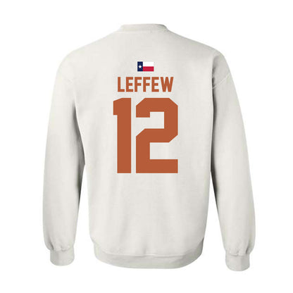 Texas - NCAA Baseball : Haiden Leffew - Hook 'Em Crewneck Sweatshirt-1