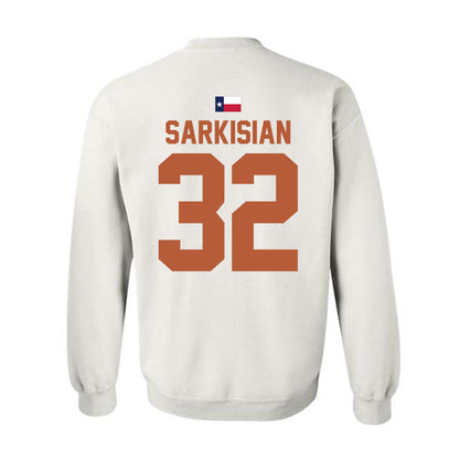 Texas - NCAA Football : Brady Sarkisian - Hook 'Em Crewneck Sweatshirt-1