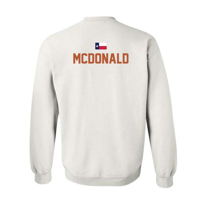 Texas - NCAA Women's Soccer : Ava McDonald - Hook 'Em Crewneck Sweatshirt-1