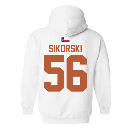 Texas - NCAA Football : Dylan Sikorski - Hook 'Em Hooded Sweatshirt-1