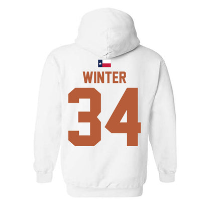 Texas - NCAA Baseball : Michael Winter - Hook 'Em Hooded Sweatshirt-1
