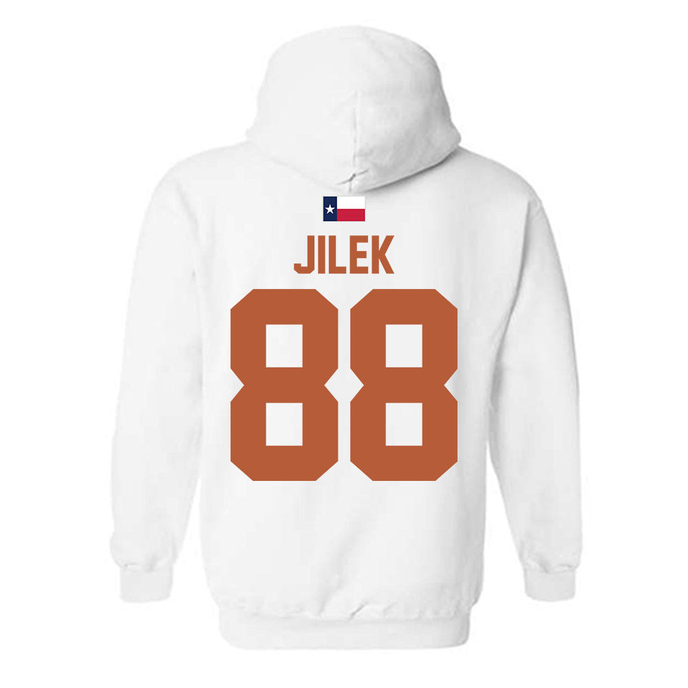 Texas - NCAA Football : Charlie Jilek - Hook 'Em Hooded Sweatshirt-1