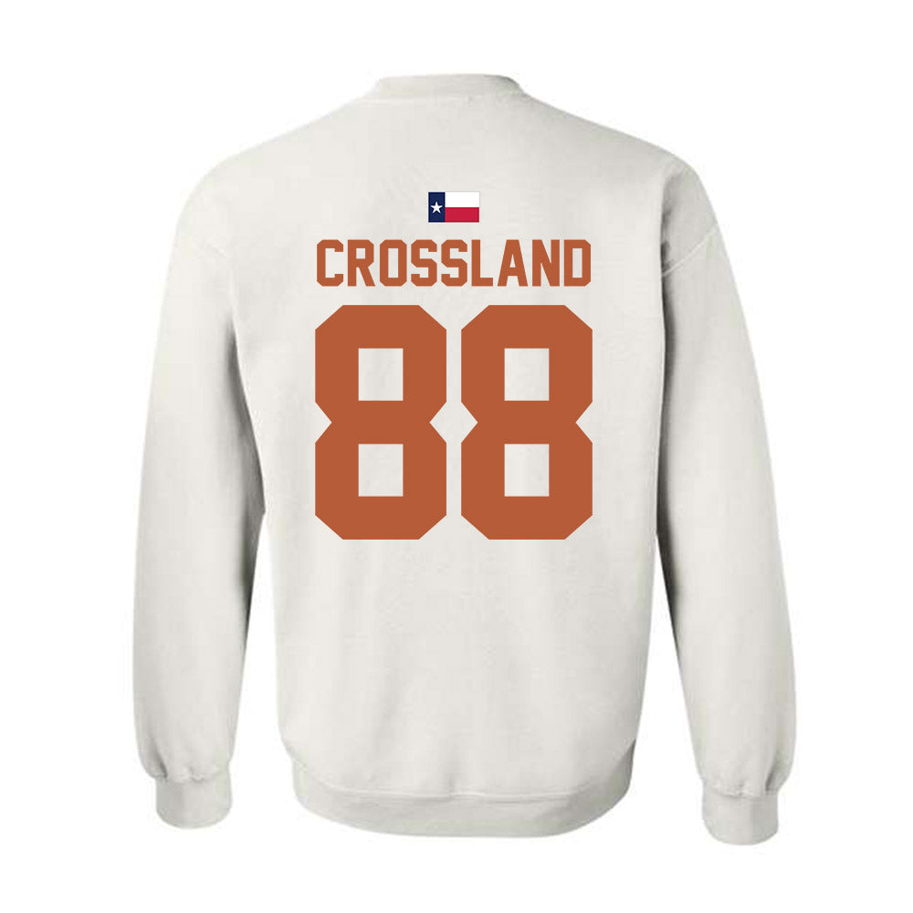 Texas - NCAA Baseball : Brett Crossland - Hook 'Em Crewneck Sweatshirt-1