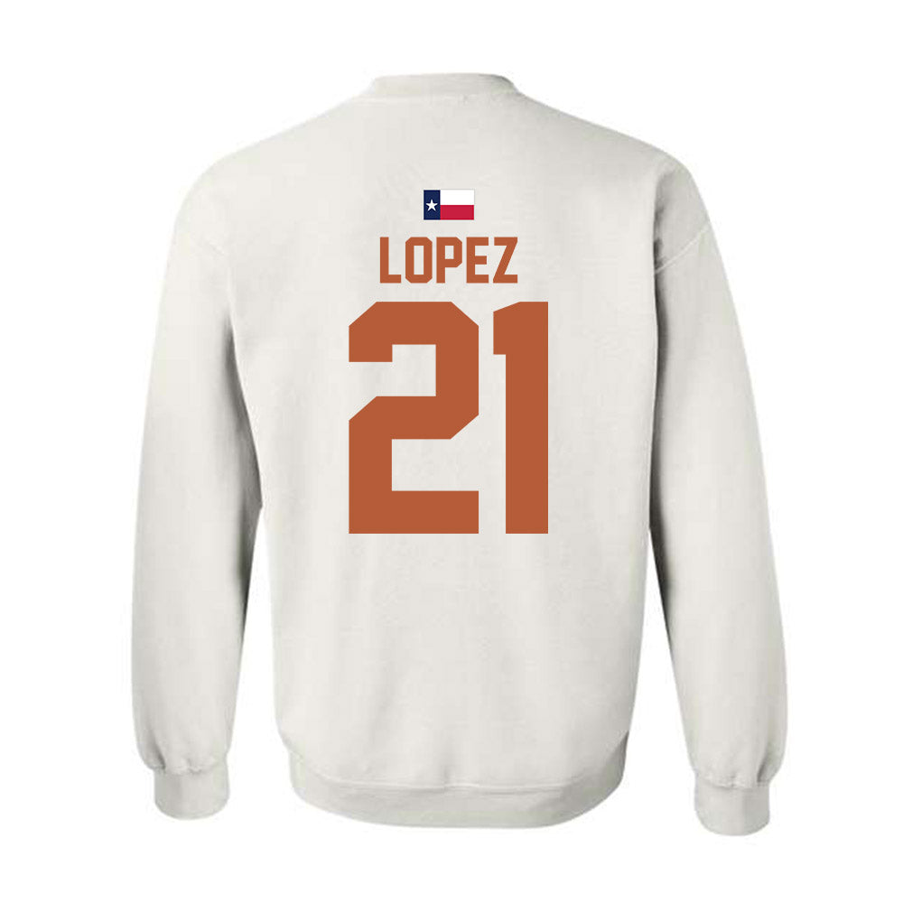Texas - NCAA Women's Soccer : Antonette lopez - Hook 'Em Crewneck Sweatshirt-1