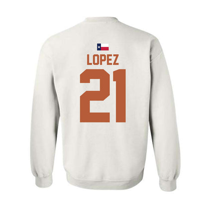 Texas - NCAA Women's Soccer : Antonette lopez - Hook 'Em Crewneck Sweatshirt-1