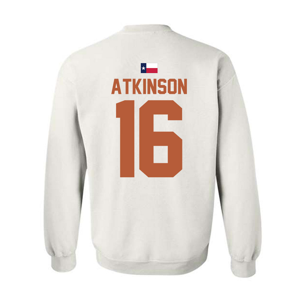 Texas - NCAA Football : Tyler Atkinson - Hook 'Em Crewneck Sweatshirt-1