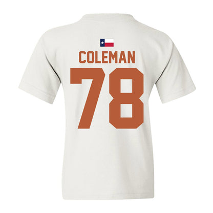 Texas - NCAA Football : Jordan Coleman - Hook 'Em Youth T-Shirt-3