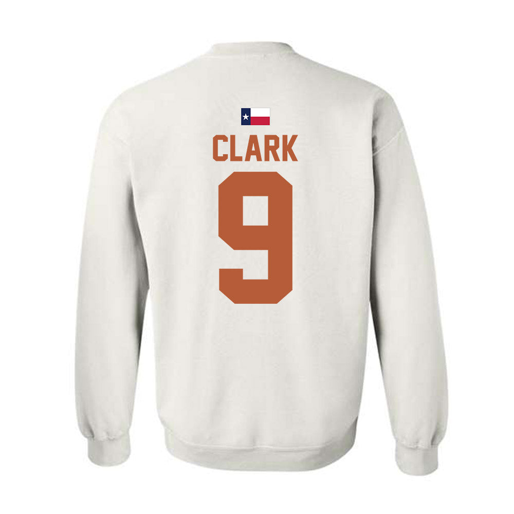 Texas - NCAA Men's Basketball : John Clark - Hook 'Em Crewneck Sweatshirt-1