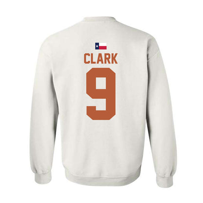Texas - NCAA Men's Basketball : John Clark - Hook 'Em Crewneck Sweatshirt-1