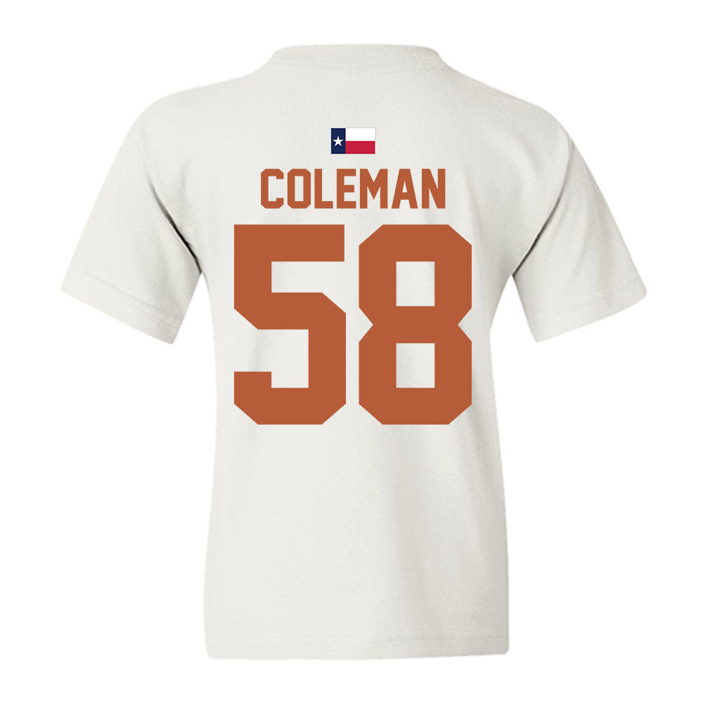 Texas - NCAA Football : Devin Coleman - Hook 'Em Youth T-Shirt-3