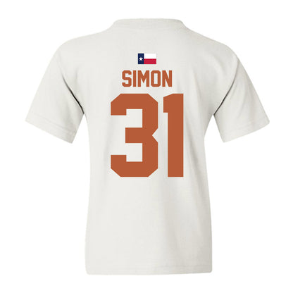 Texas - NCAA Football : James Simon - Hook 'Em Youth T-Shirt-3