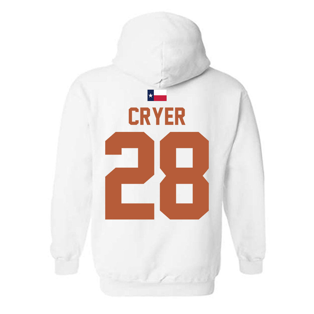 Texas - NCAA Football : Justin Cryer - Hook 'Em Hooded Sweatshirt-1