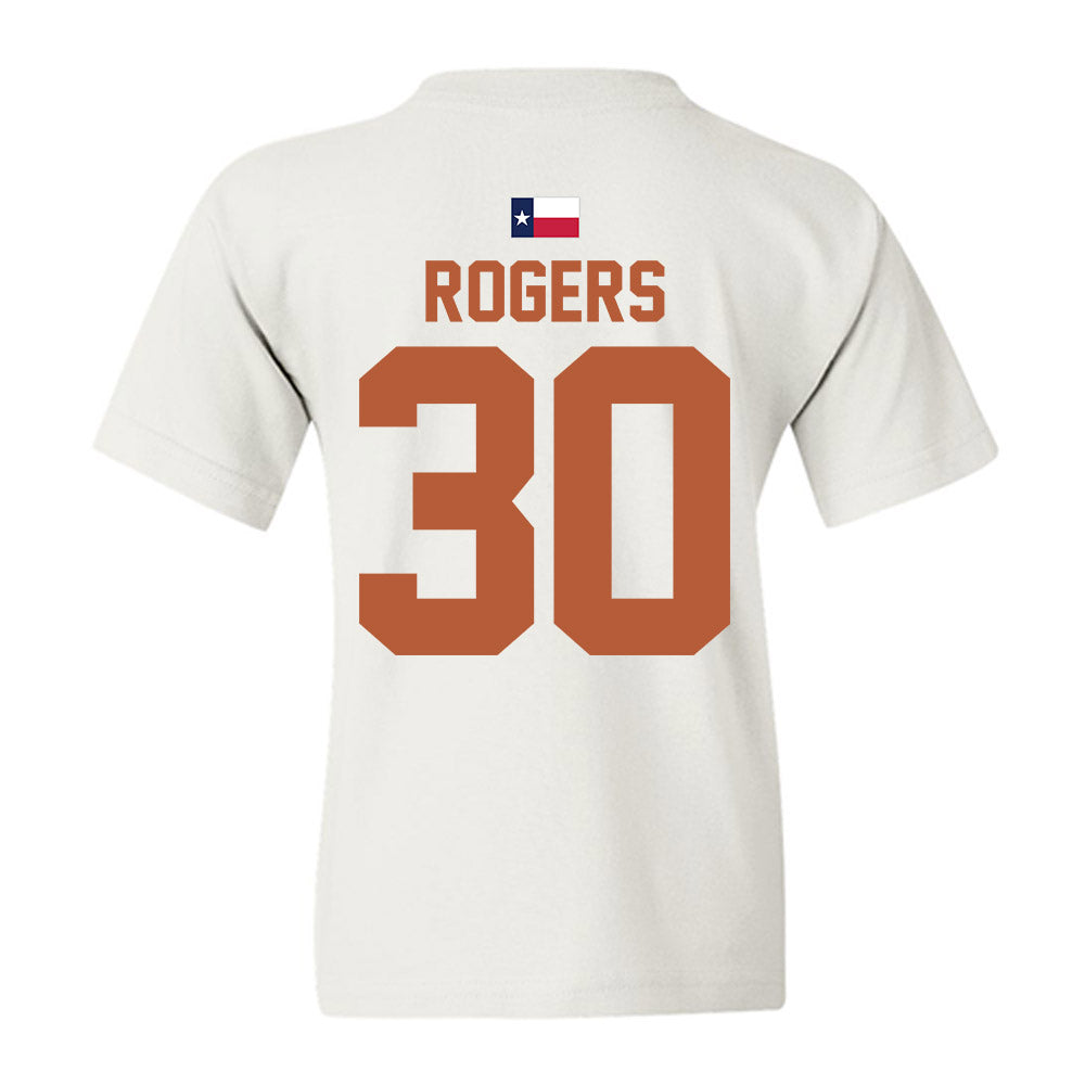 Texas - NCAA Baseball : Kaleb Rogers - Hook 'Em Youth T-Shirt-3