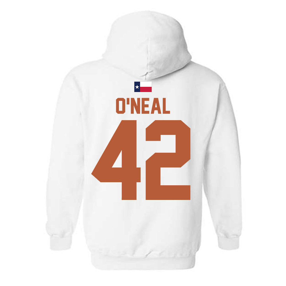 Texas - NCAA Football : Trott O'Neal - Hook 'Em Hooded Sweatshirt-1