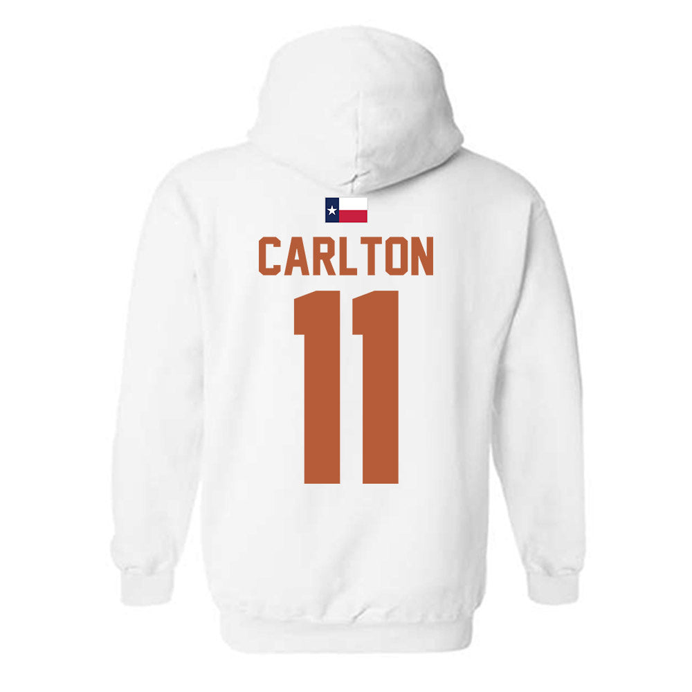 Texas - NCAA Women's Basketball : Justice Carlton - Hook 'Em Hooded Sweatshirt-1